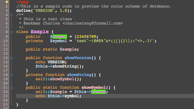 Brandon dark Netbeans themes