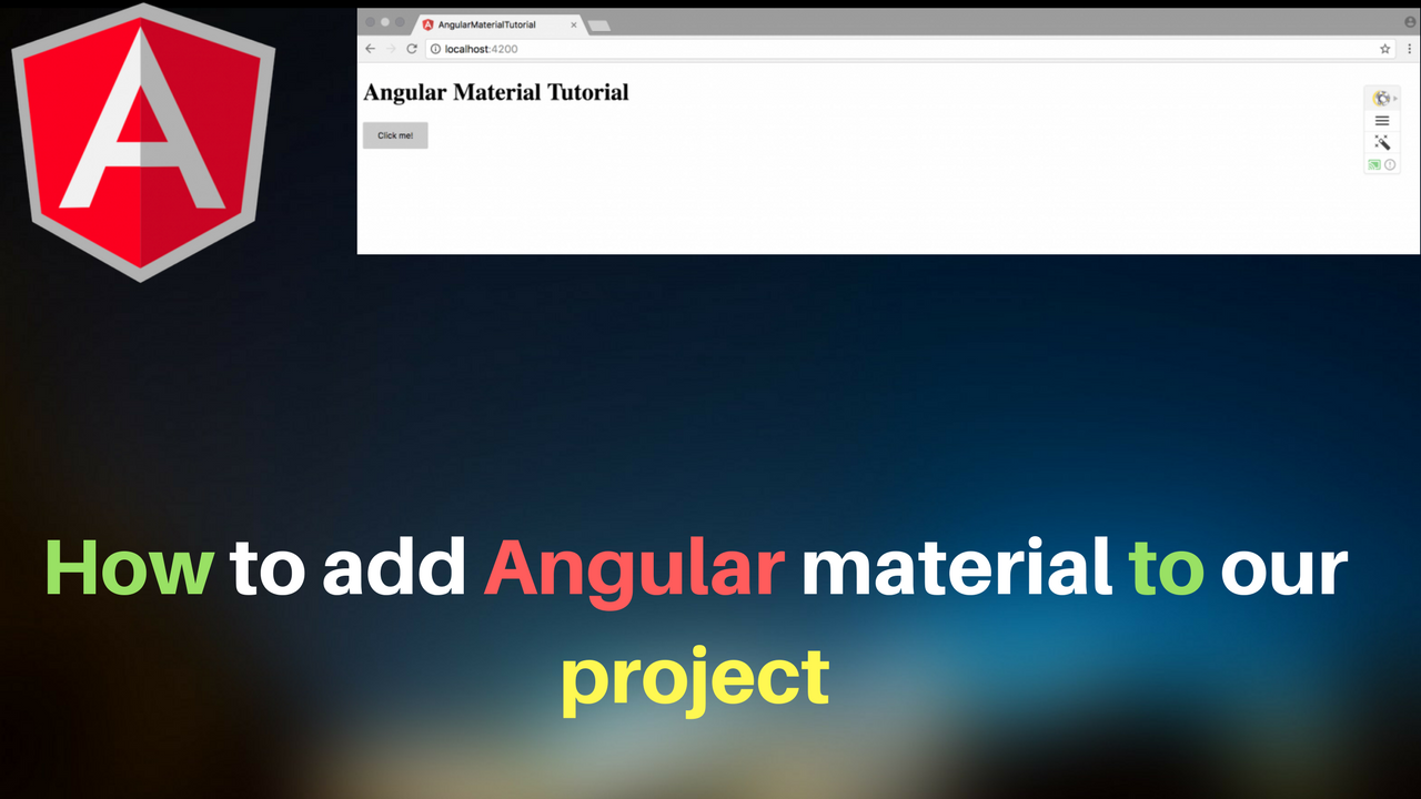 How to add Angular material to our project