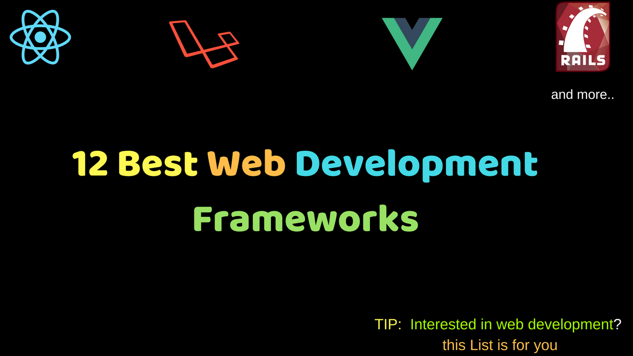 12 Best Web Development Frameworks for modern Developers
