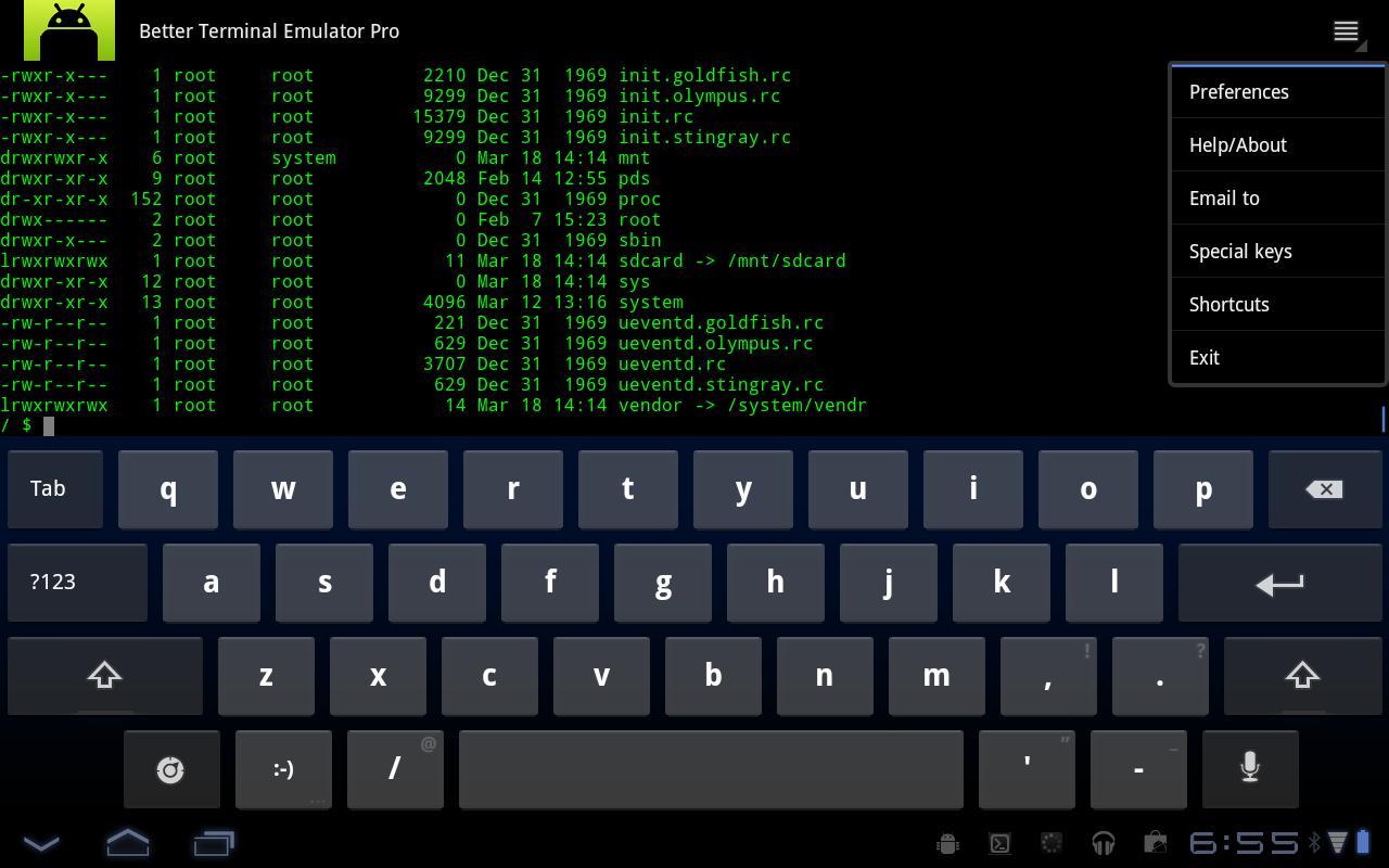 android terminal emulator - Better Terminal Emulator Pro