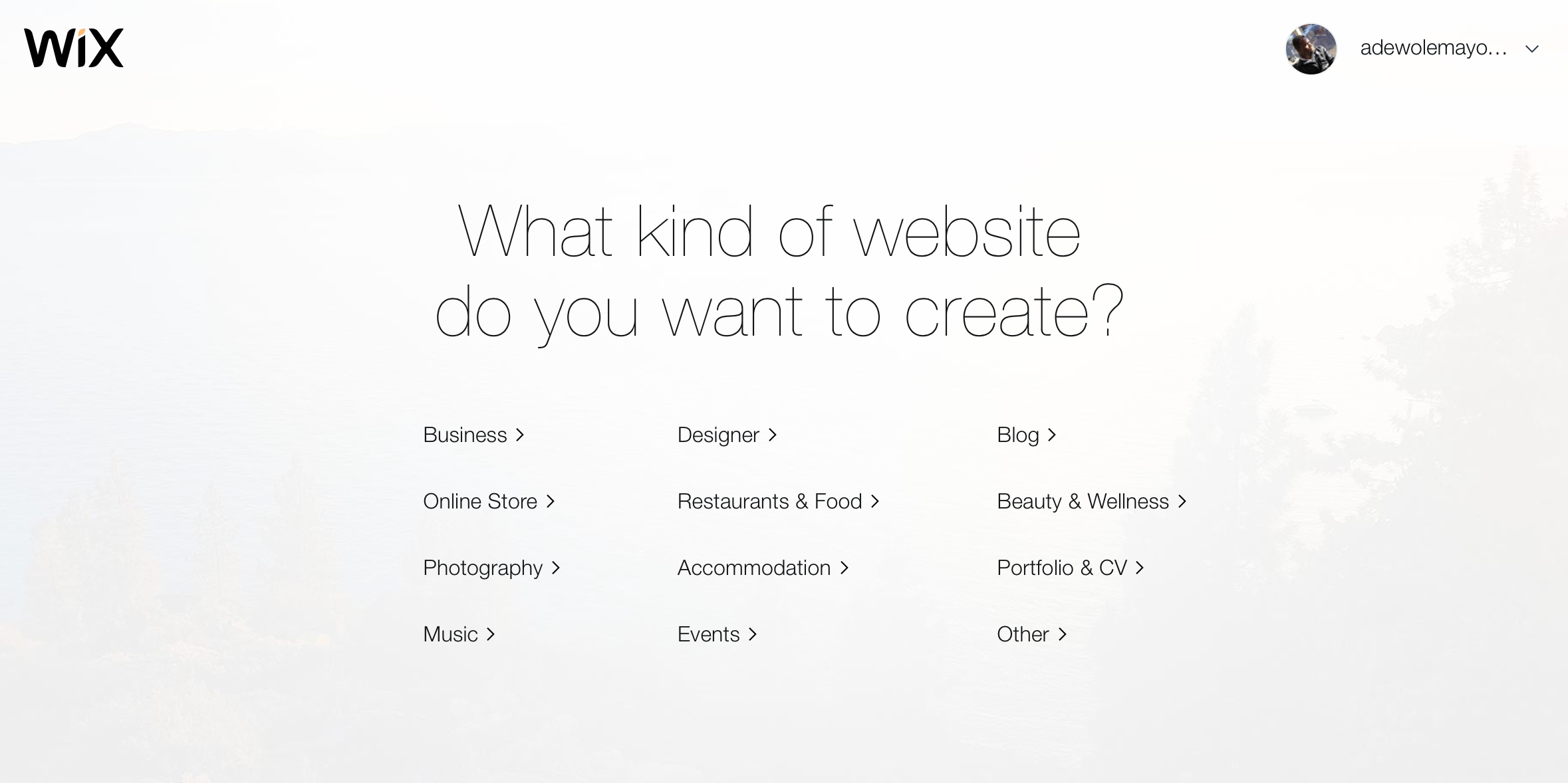 Creating a Wix site