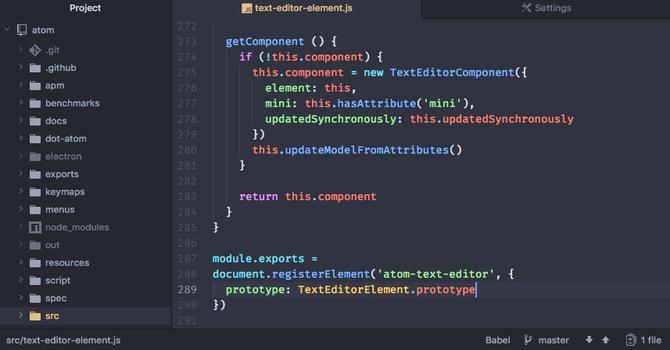 atom linux code editor