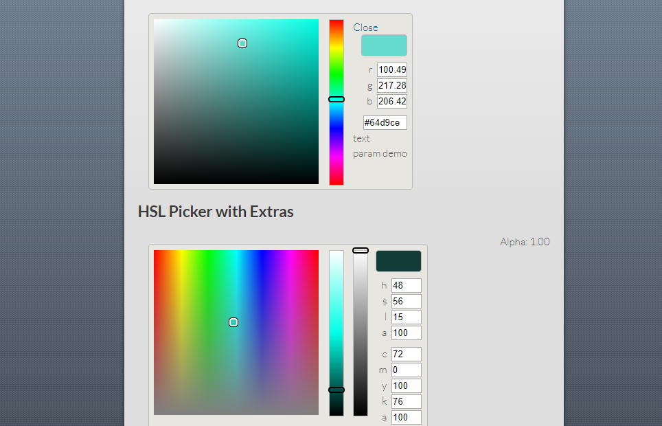 js rgb wheel color picker