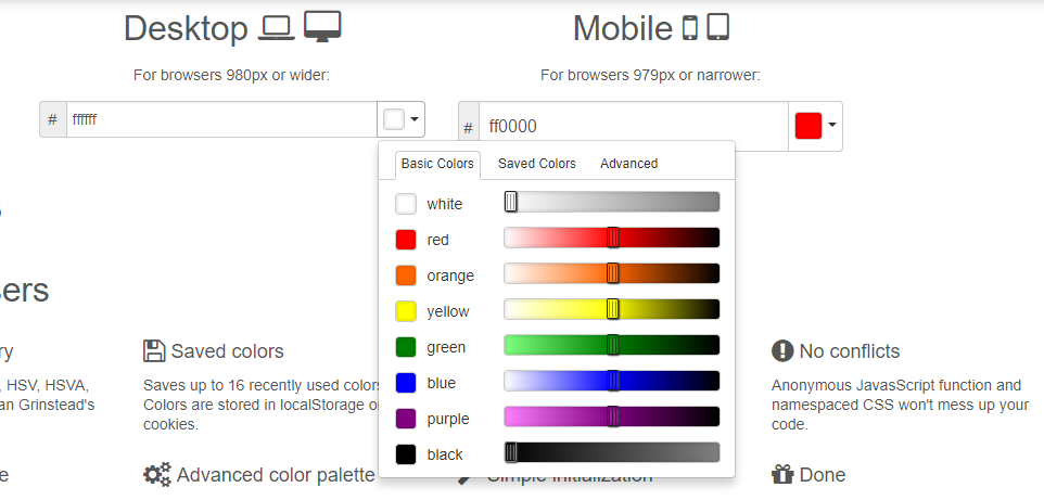 javascript font picker