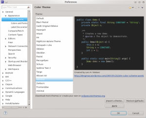 eclipse ide themes