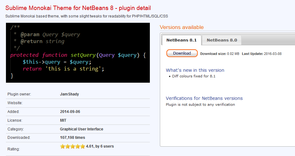 obsidian color theme netbeans