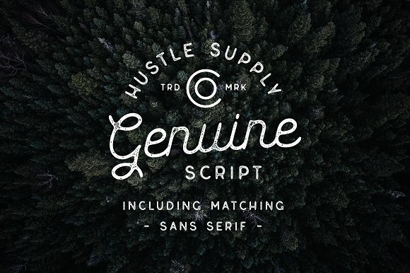 Genuine Script - Textured Type Duo Font