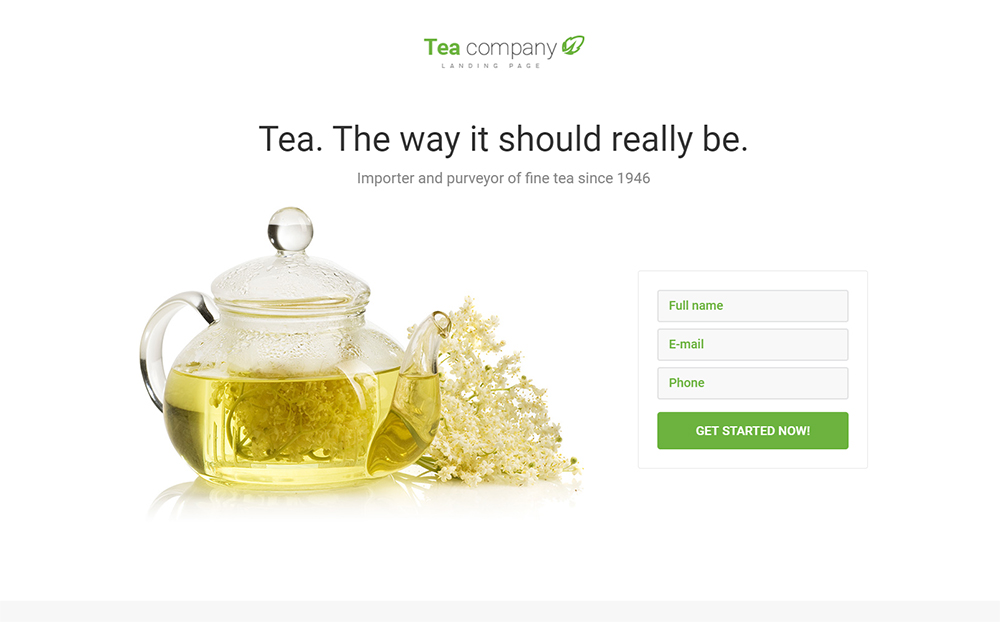 Tea Company HTML Template