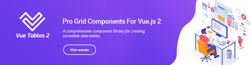 Vue Datatable components