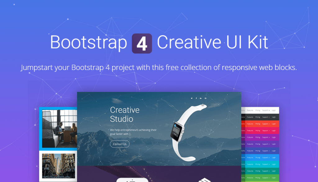 15 Best Bootstrap UI Kit - Dunebook