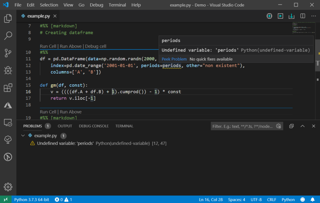 use python in visual studio code